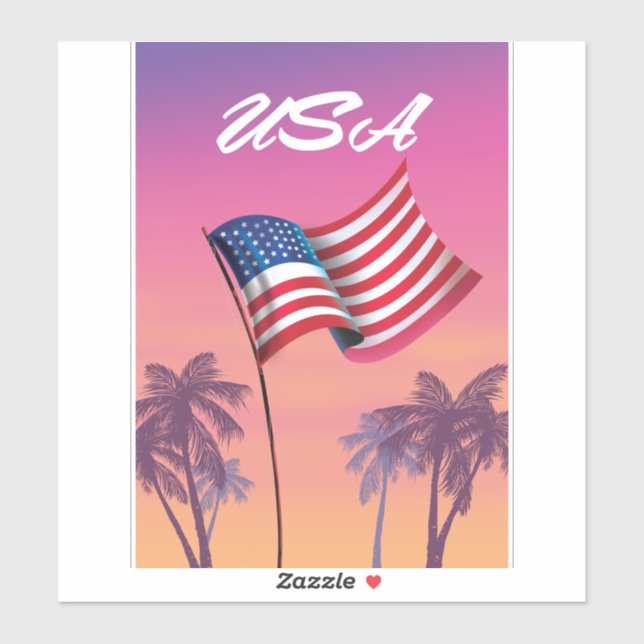 Adesivo Estrelas e faixas dos EUA (Folha)