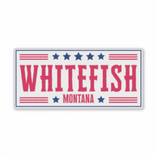 Adesivo Estrelas e Stripes WHITEFISH MONTANA