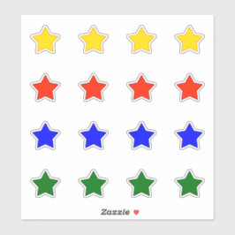 Adesivo Estrelas em quatro cores