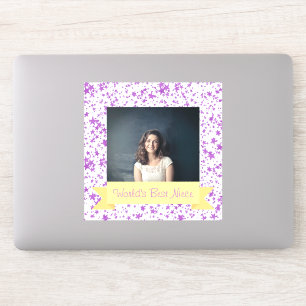 Adesivo Estrelas Púrpura Personalizadas da Melhor Onça do