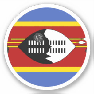 Adesivo Eswatini Flag Round Sticker