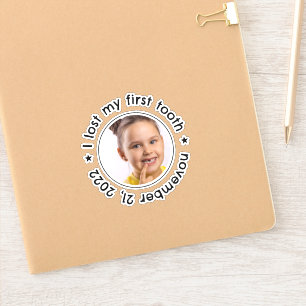 Adesivo Etapa dos primeiros Parabéns dos dentes das crianç