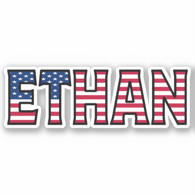 Adesivo Ethan Name Vorname USA Sticker Stickerset (Frente)