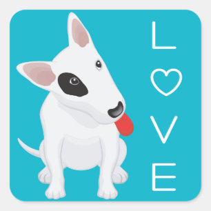 Adesivo / Etiqueta de Cachorro Bull Terrier Filhot