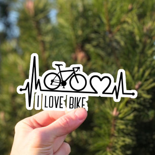 Adesivo Eu adoro bicicleta
