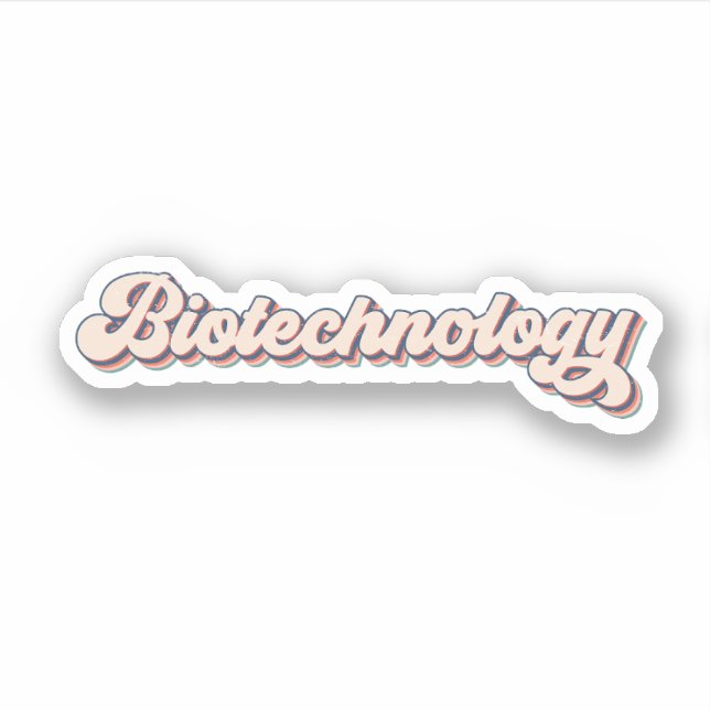 Adesivo Eu Adoro Biotecnologia, Biotecnologia Engraçado (Frente)
