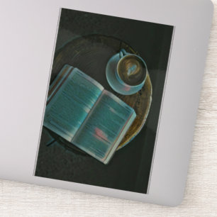 Adesivo Eu adoro café e livros