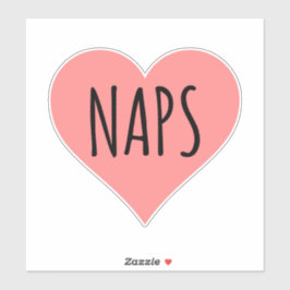 Adesivo Eu Adoro Naps - Naps Heart