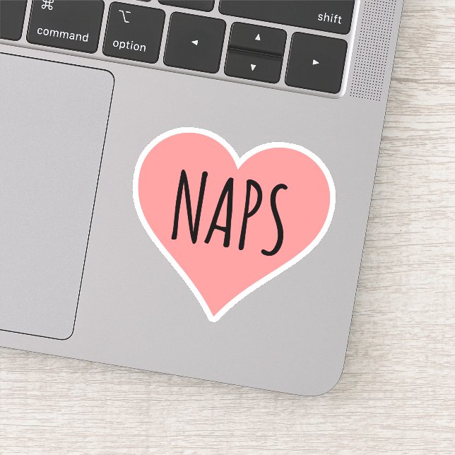 Adesivo Eu Adoro Naps - Naps Heart (Detalhe)