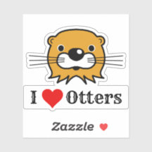 Eu Adoro Otters. Cabeça de Otter