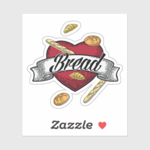 Adesivo Eu Adoro Pão