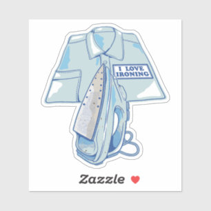 Adesivo Eu adoro passar ferro engraçado