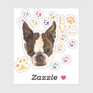 Adesivo Eu Adoro Pets Sticker Bonito Cachorro