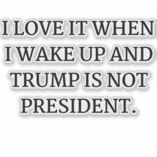 ADESIVO EU ADORO QUANDO EU ACORDAR PARA CIMA E A TRUMP NÃO