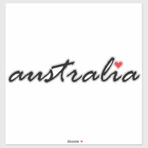 Adesivo Eu amo a Austrália