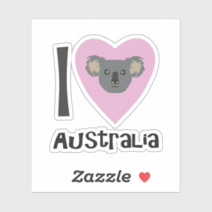 Adesivo Eu amo a Austrália