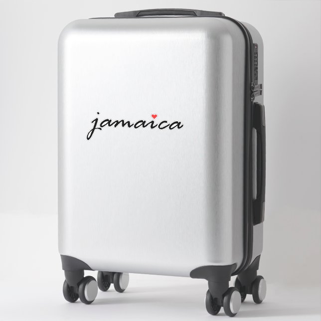 Adesivo Eu amo a Jamaica (Mala)