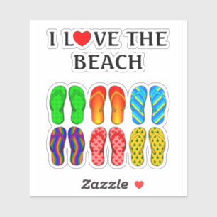 Adesivo Eu amo a praia