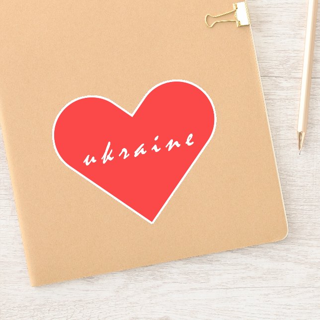 Adesivo Eu amo a Ucrânia (Notebook)