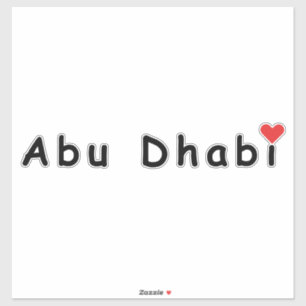 Adesivo Eu amo Abu Dhabi