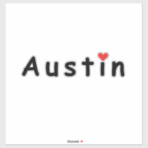 Adesivo Eu amo Austin