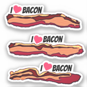 Adesivo Eu Amo Bacon