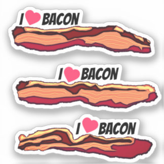 Adesivo Eu Amo Bacon