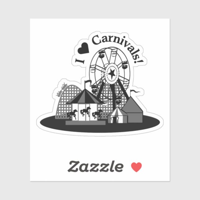 Adesivo Eu Amo Carnavais! (Folha)