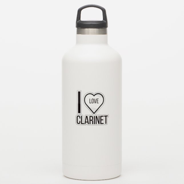 ADESIVO EU AMO CLARINET (Garrafa d'água)