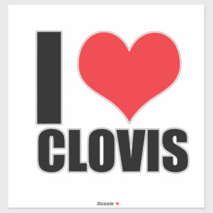 Adesivo Eu amo Clovis