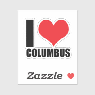 Adesivo Eu amo Columbus