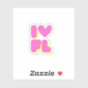 Adesivo Eu Amo Flórida