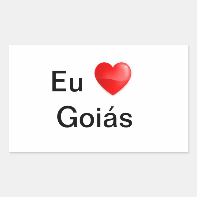 Adesivo Eu amo Goiás (Frente)