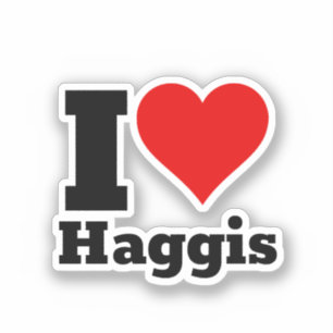 Adesivo Eu Amo Haggis Square Sticker