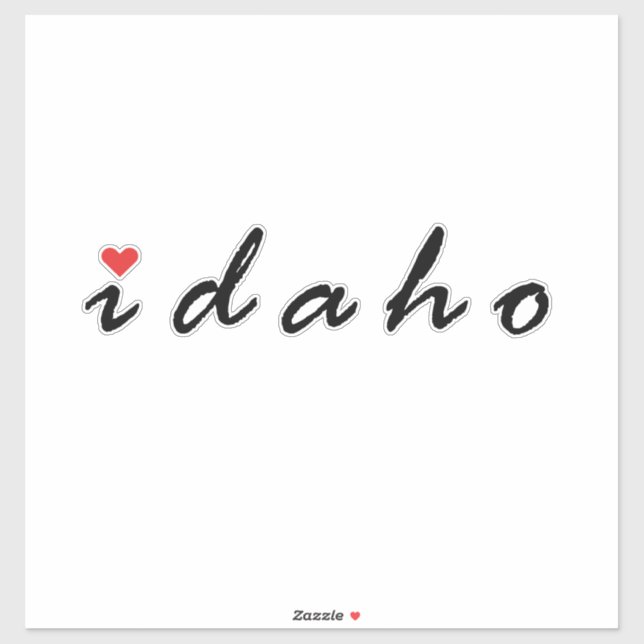 Adesivo Eu amo Idaho (Folha)