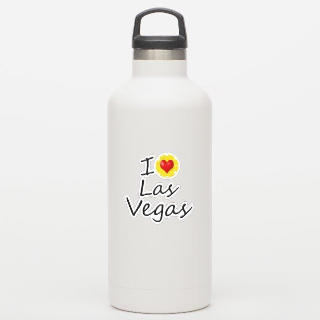 Adesivo Eu Amo Las Vegas (Garrafa d'água)