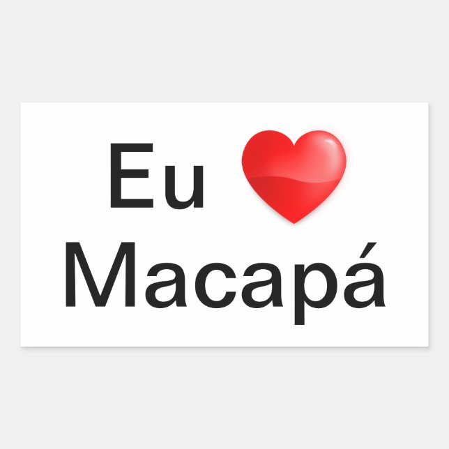 Adesivo eu amo Macapá (Frente)