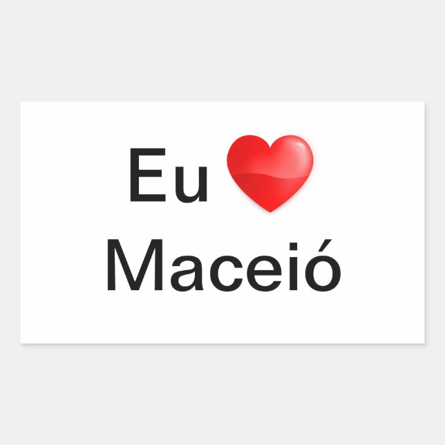 Adesivo eu amo Maceió (Frente)