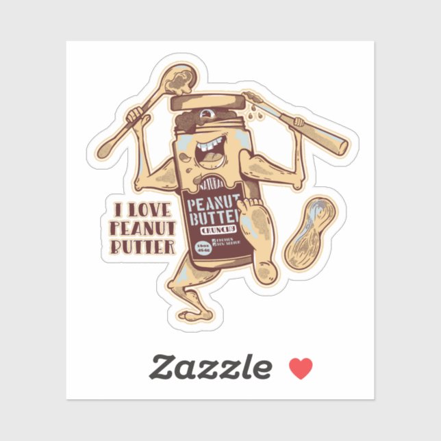 ADESIVO EU AMO MANTEIGA DE PEANUA