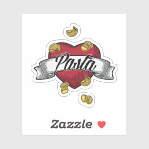 Adesivo Eu Amo Massas
