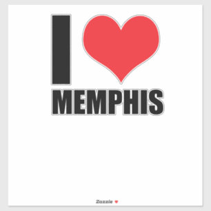Adesivo Eu amo Memphis