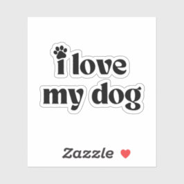 Adesivo Eu Amo Meu Cachorro