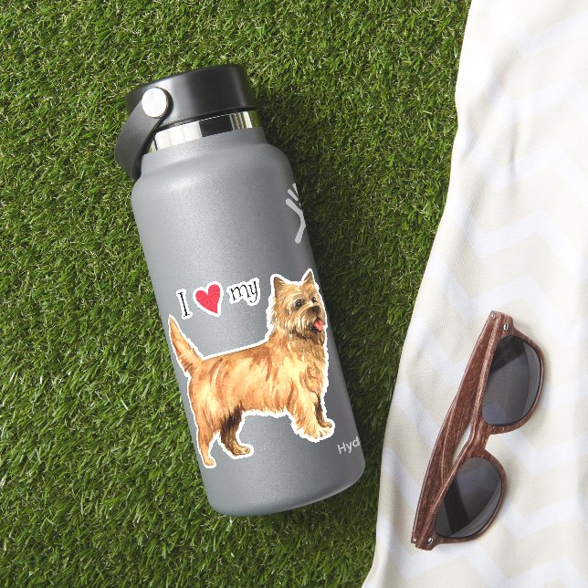 Adesivo Eu amo meu Cairn Terrier Vinyl Sticker (HydroFlask Insitu)