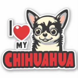 Adesivo Eu Amo Meu Chihuahua