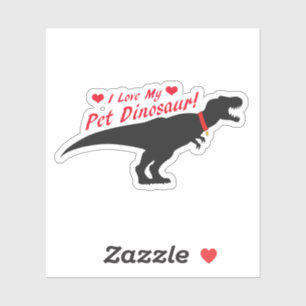 Adesivo Eu Amo Meu Dinossauro De Pet