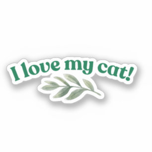 Adesivo Eu Amo Meu Gato