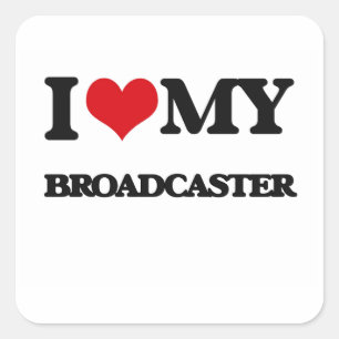 Adesivo Eu amo meu radiodifusor
