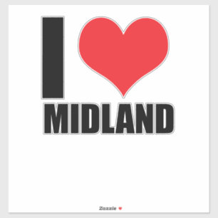 Adesivo Eu amo Midland