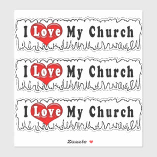 Adesivo Eu Amo Minha Igreja!