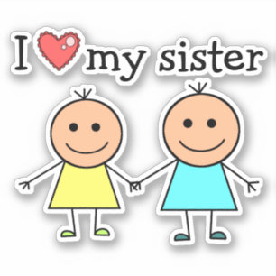 Adesivo Eu Amo Minha Irmã